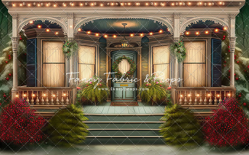 Welcoming Glow Holiday Porch - with Sweep Option