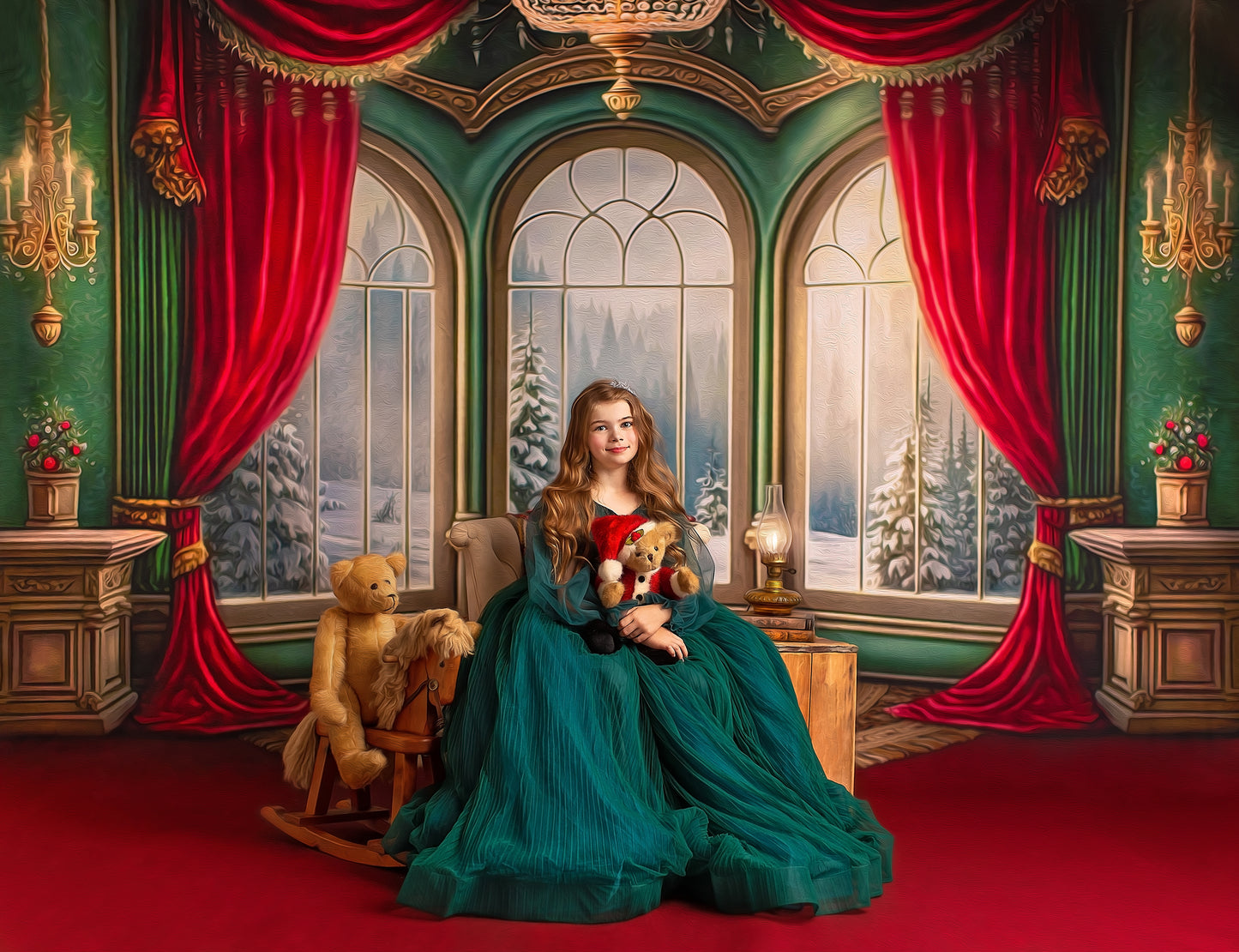 Warm Loving Holiday - Red Carpet Option - with Sweep Option