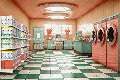 Laundry Day - Coral - With Sweep Option