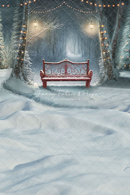 Snowy Bench - Red - with Sweep Option