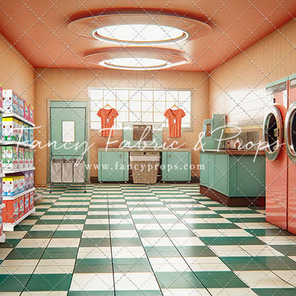 Laundry Day - Coral - With Sweep Option