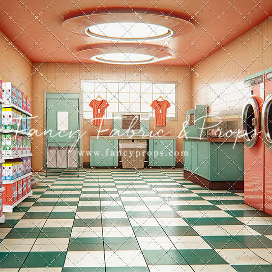 Laundry Day - Coral - With Sweep Option