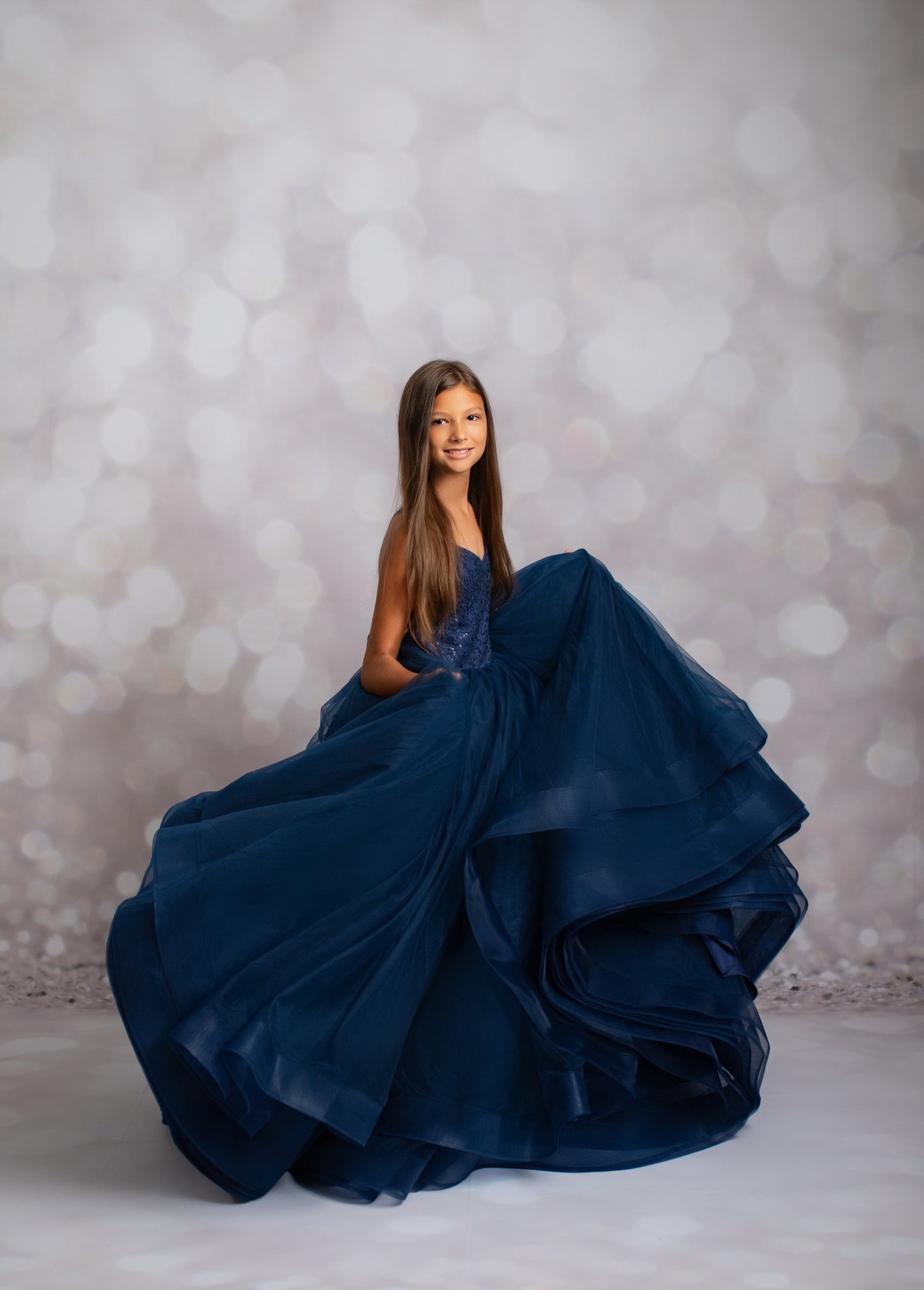 White Shimmering Stage - Sweep Sizes Only