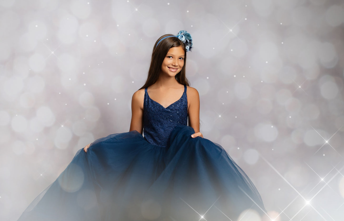 White Shimmering Stage - Sweep Sizes Only