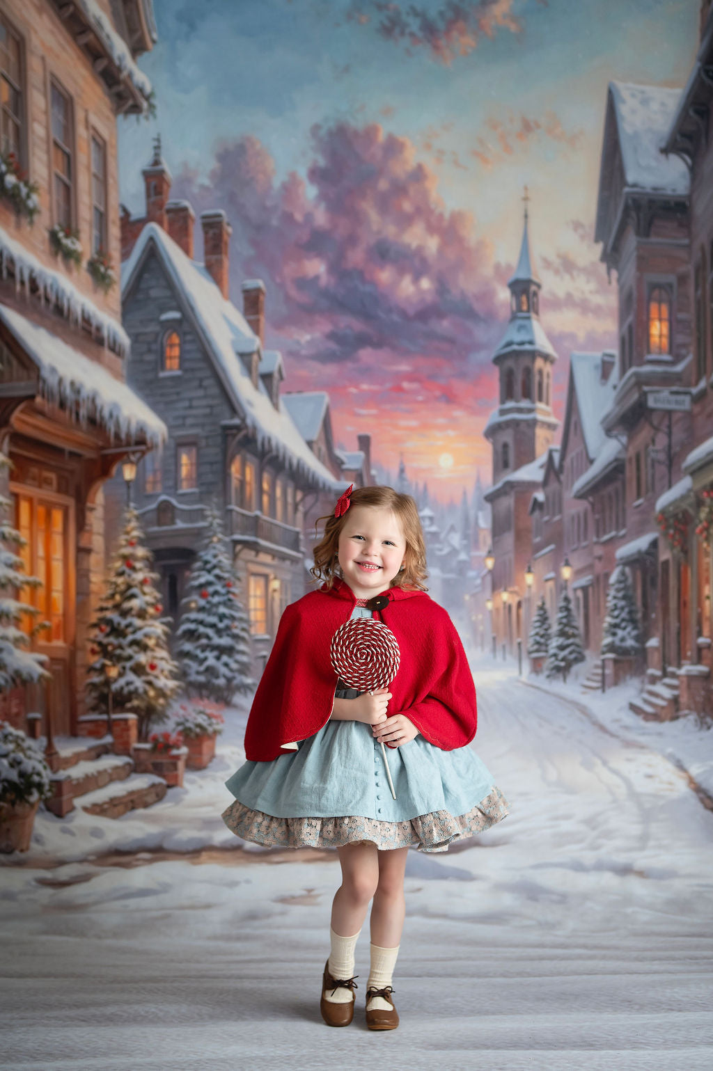 Winter Glow on Heritage Lane - With Sweep Option