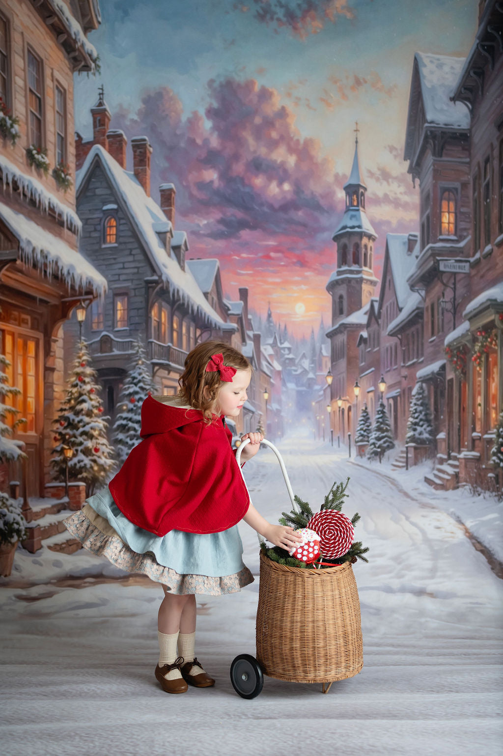 Winter Glow on Heritage Lane - With Sweep Option