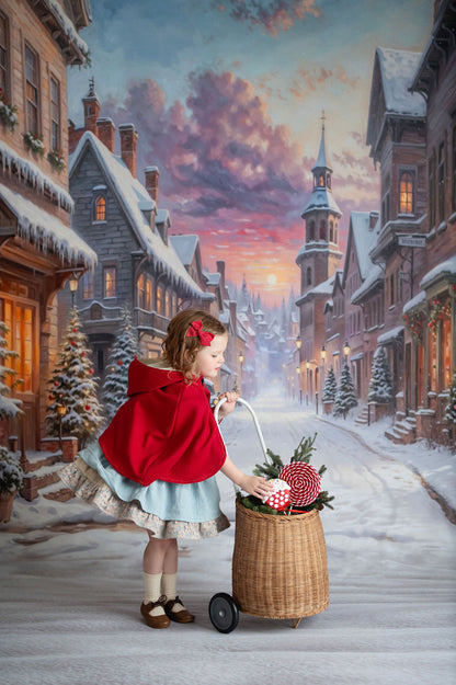 Winter Glow on Heritage Lane - With Sweep Option