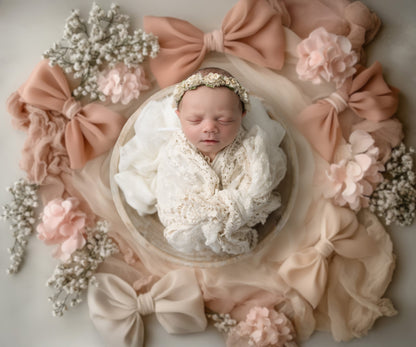 Honey Blush Bows - Petite