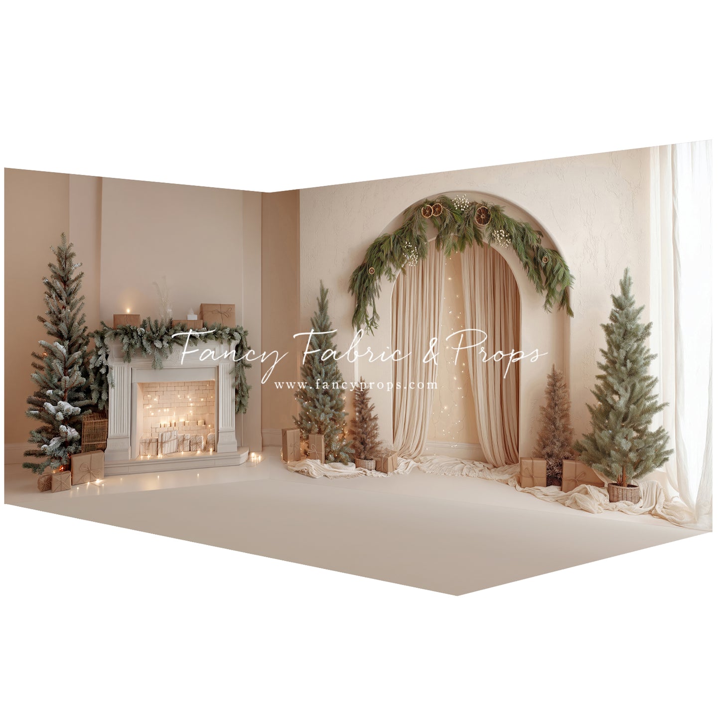 Evergreen & Ivory Mantle - Room Set