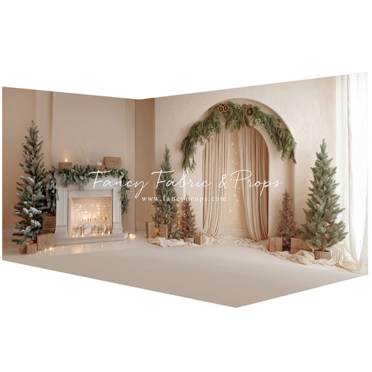 Evergreen & Ivory Mantle - Room Set