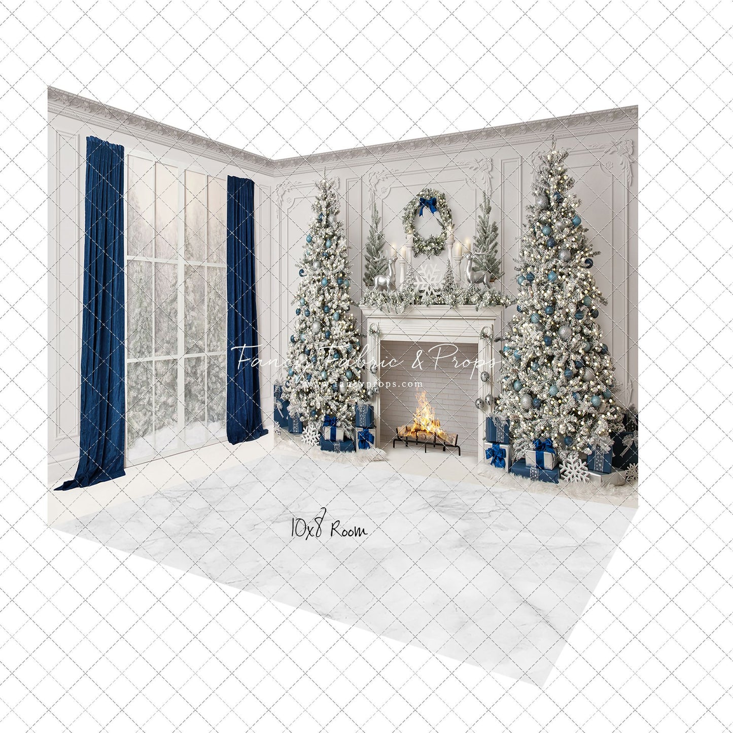 Winter Blue Mantle 2pc Room