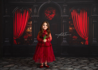 RTS Valentine's Cafe - 12x8' Wrinkle-Free Fabric - Perfect - 50% Off