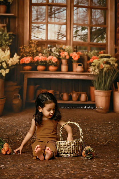 Rustic Greenhouse Garden View - With Sweep Option