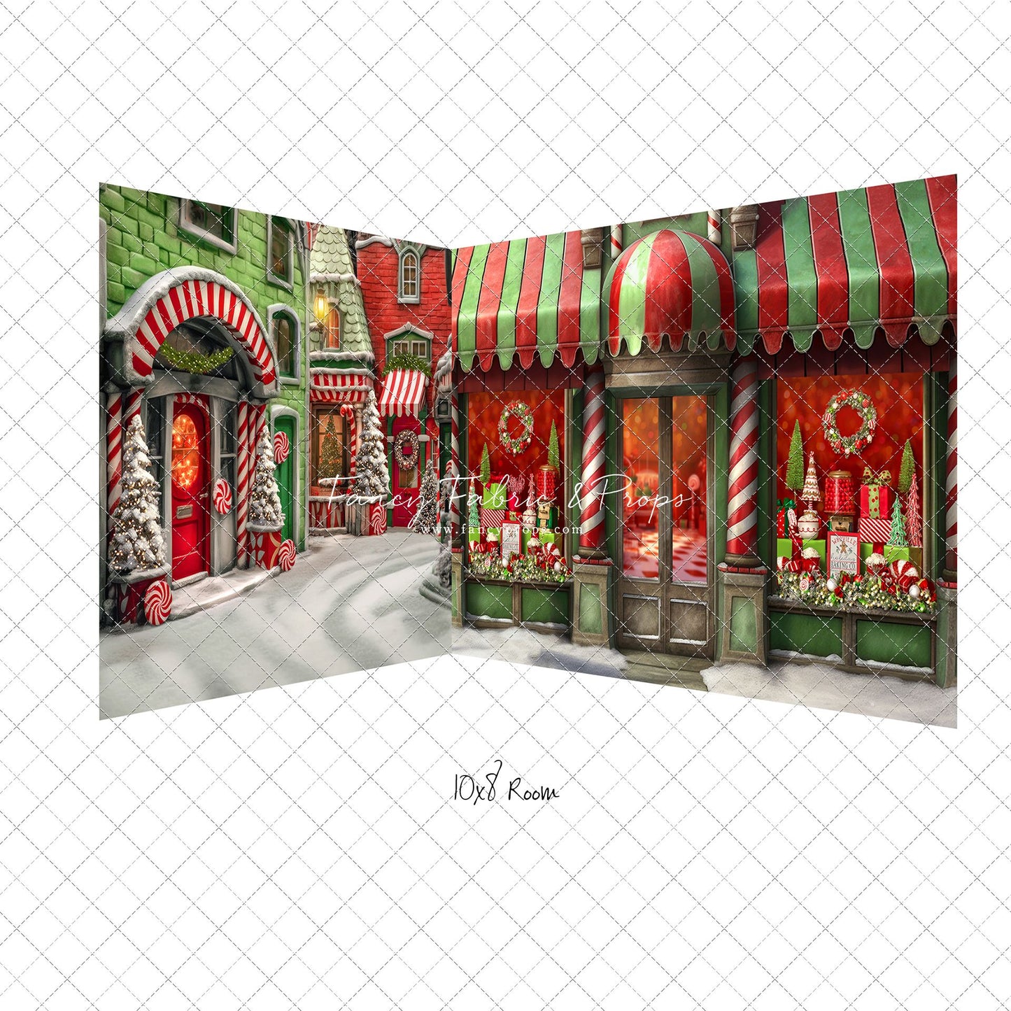 Who-Town Christmas Store 2pc Room