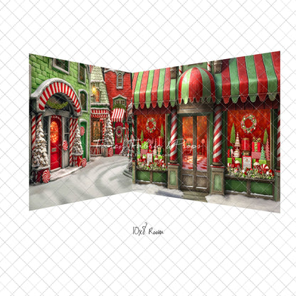 Who-Town Christmas Store 2pc Room