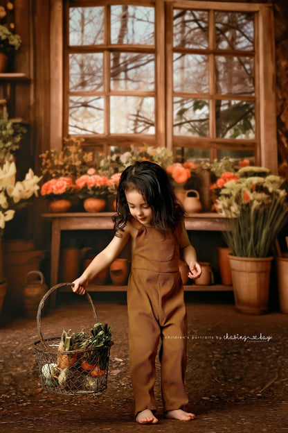 Rustic Greenhouse Garden View - With Sweep Option