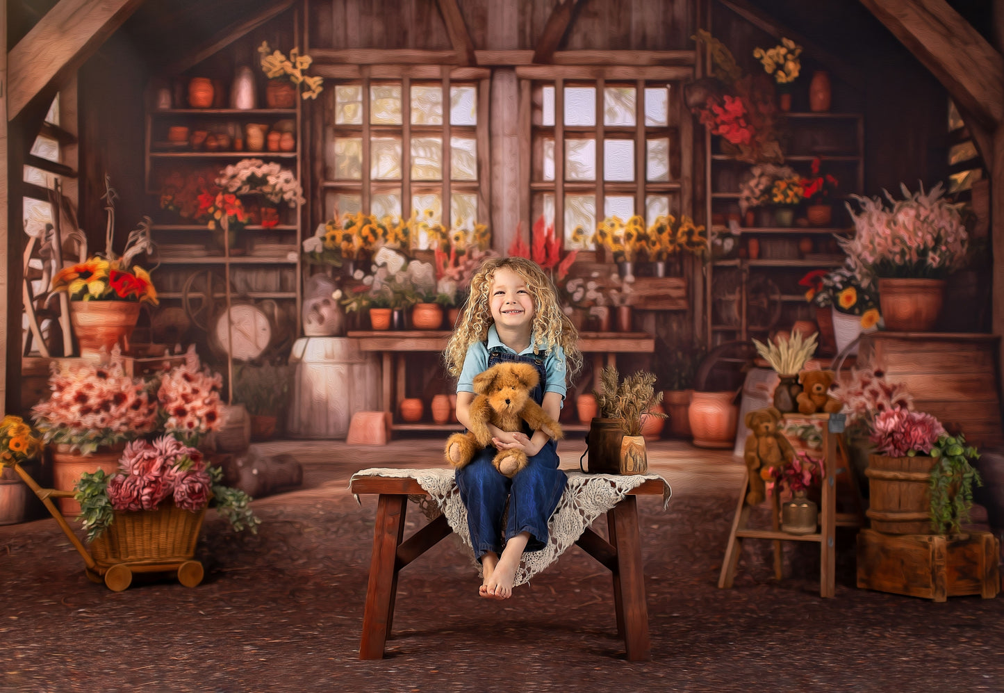 Rustic Greenhouse Blooms Room