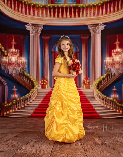 Belle's Royal Staircase -Wood Floor - With Sweep Option