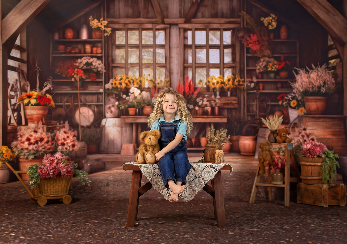 Rustic Greenhouse Blooms Room