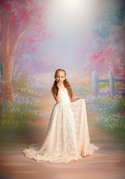 Pastel Garden Pathway - With Sweep Option