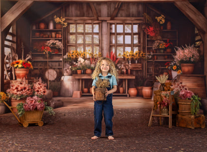 Rustic Greenhouse Blooms Room