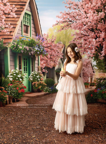 Blossoming Spring Country Road - With Sweep Option