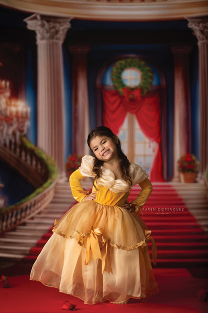 Belle's Royal Staircase - Red Carpet - With Sweep Option