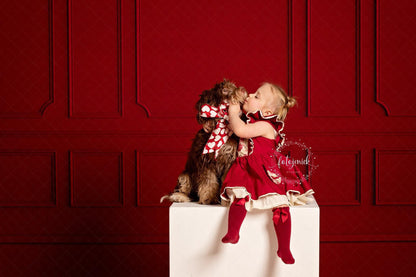 Red Wainscoting Wall