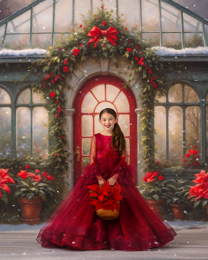 Whimsical Winter Greenhouse - With Sweep Option