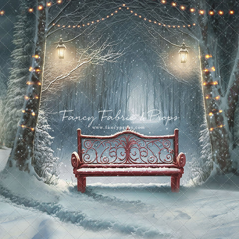 Snowy Bench - Red - with Sweep Option