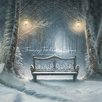 Snowy Bench - No Lights - with Sweep Option