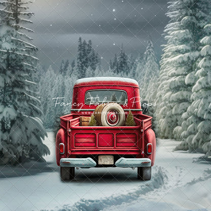 Snowy Moonlit Drive - No Lights - with Sweep Option