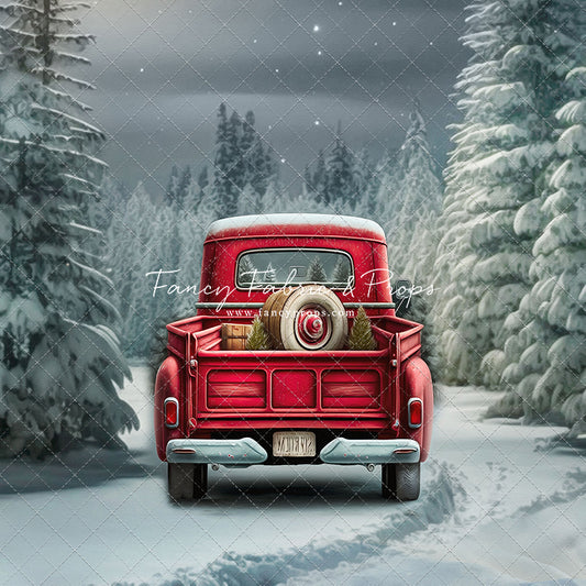 Snowy Moonlit Drive - No Lights - with Sweep Option