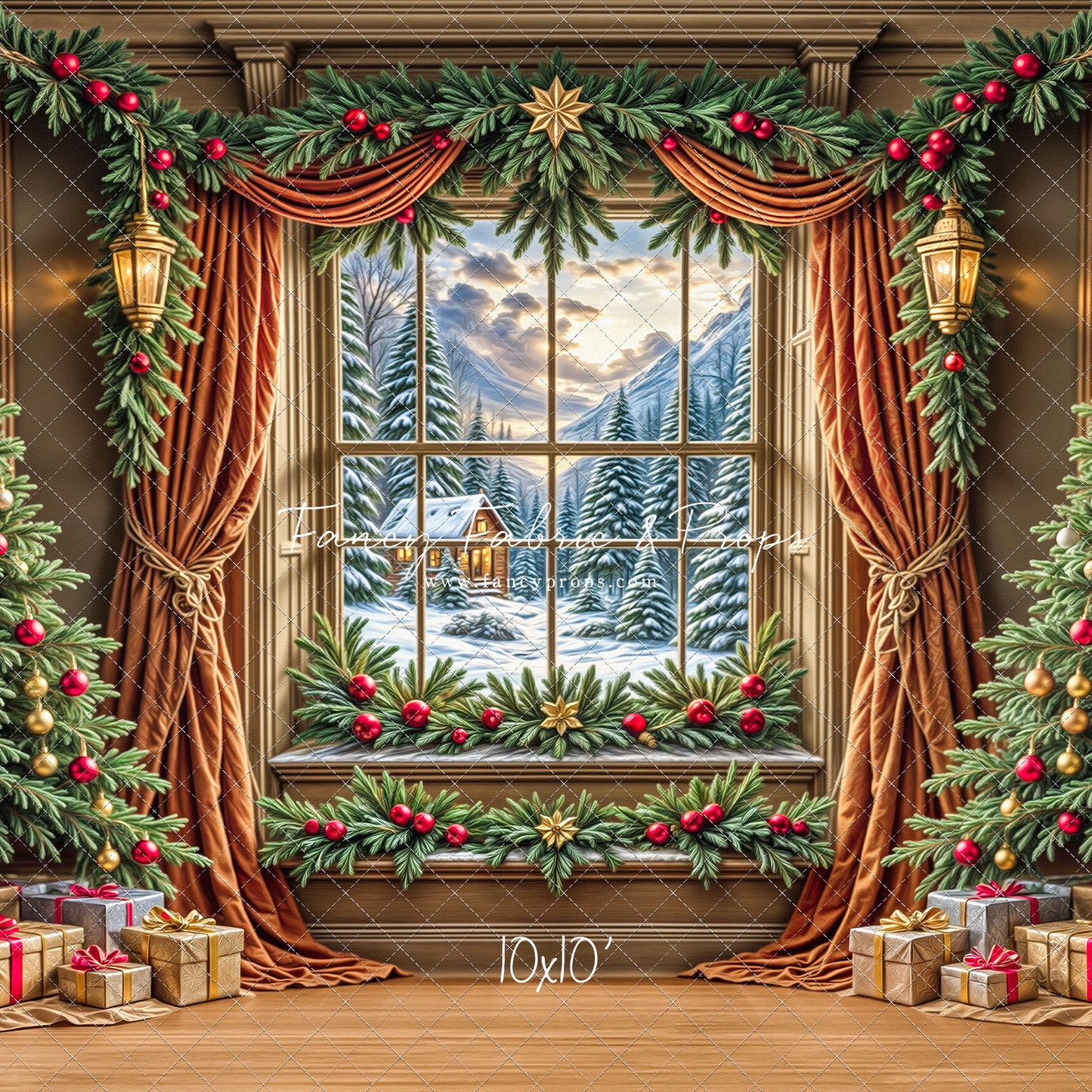 Frosted Pines & Presents - with Sweep Option