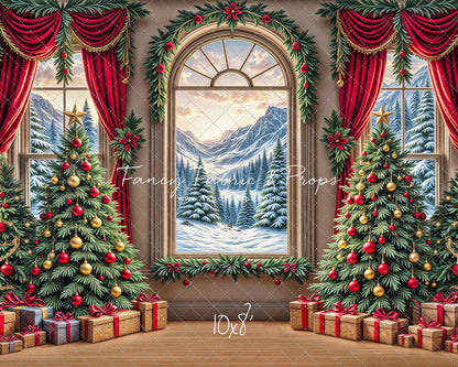 RTS Snowfall Symphony Room - 10x7.5' Essential Stretch SEG- Silicone for OG Lite System - Bad Crop/bottom cut off - 60% Off - 2 available