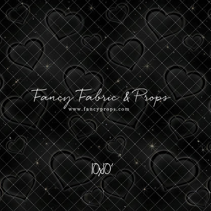 Black Puffy Hearts - With Sweep Option