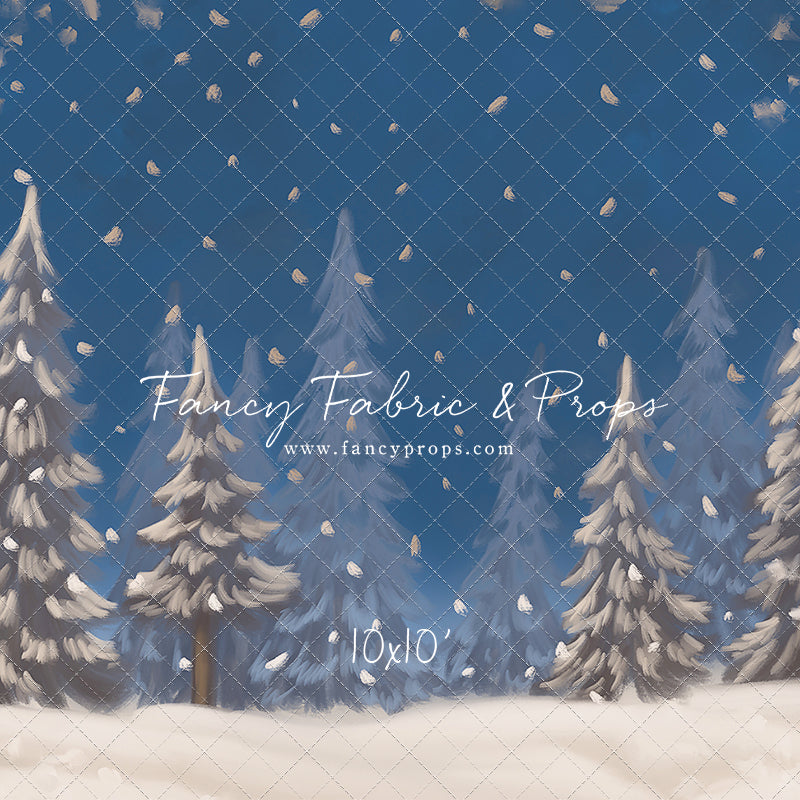 Blue Snowy Sky - with Sweep Option