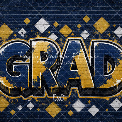 Blue & Gold Grad - With Sweep Option