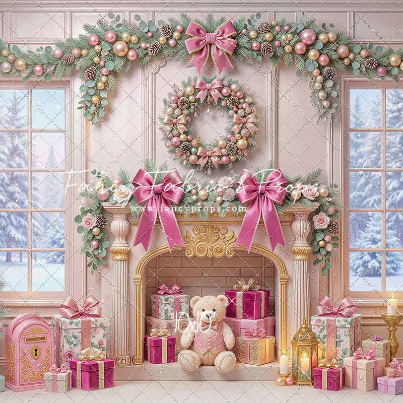 Blush Holiday Hearth - with Sweep Option