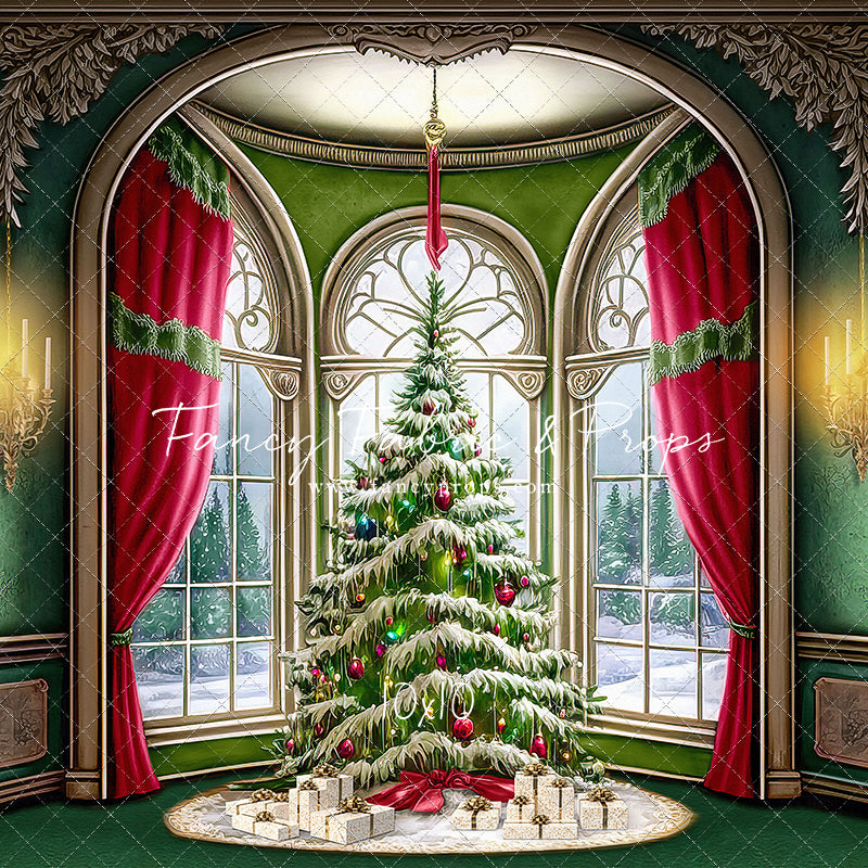 Cathedral Christmas - Green Carpet Option - with Sweep Option