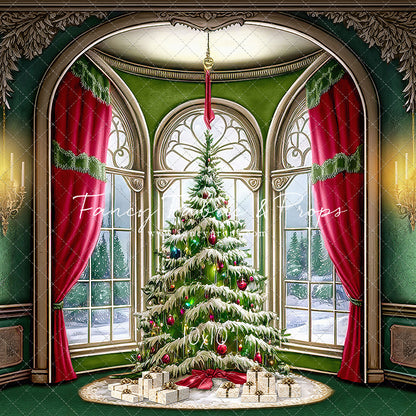 Cathedral Christmas - Green Carpet Option - with Sweep Option