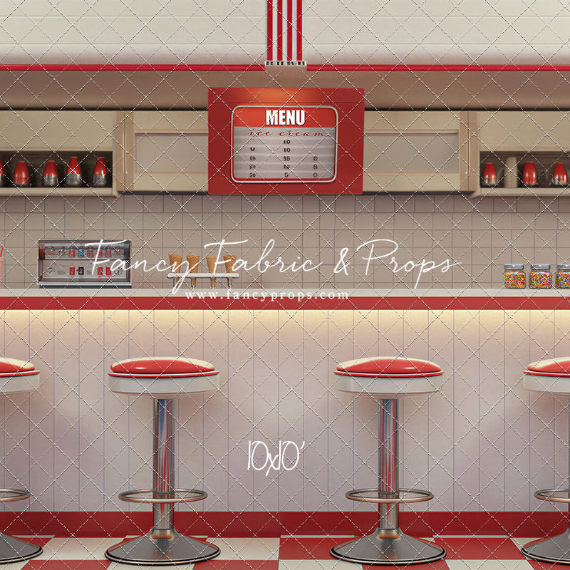 Cherry Cream Diner - With Sweep Option