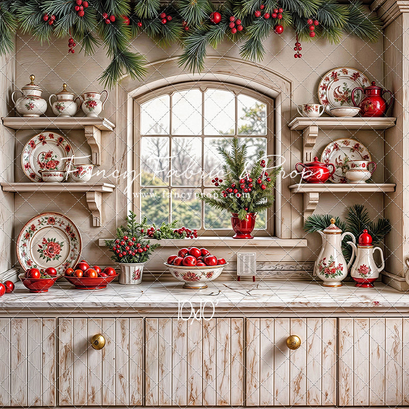 Christmas China Cabinet - With Sweep Option