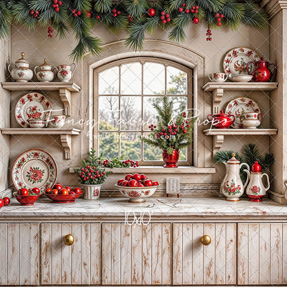 Christmas China Cabinet - With Sweep Option