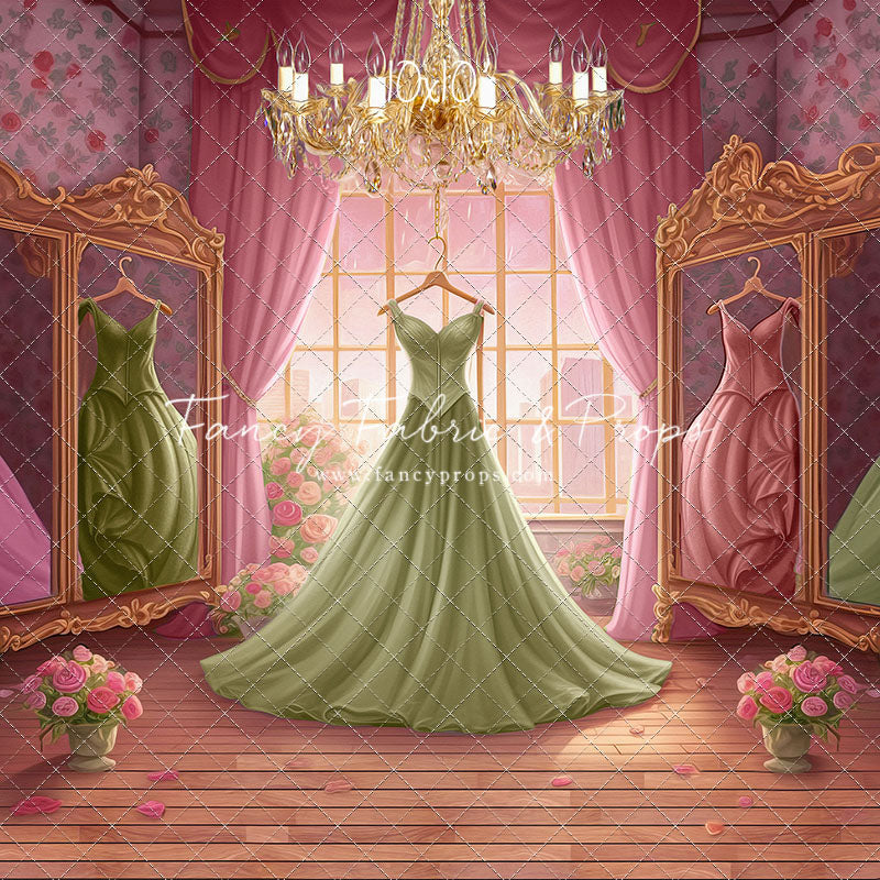 Dress Like A Princess - Green Dress - With Sweep Option