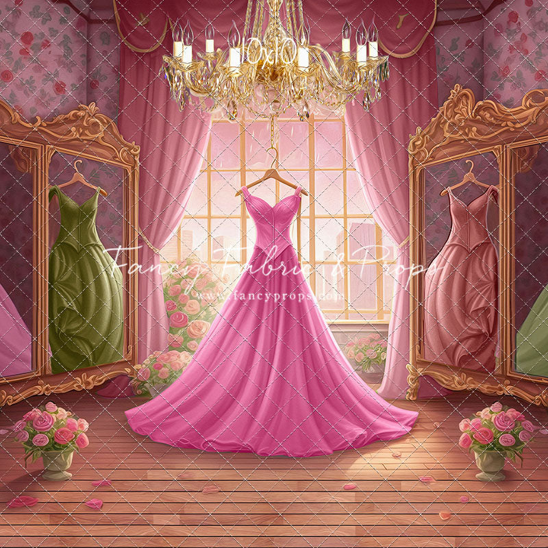 Dress Like A Princess - Pink Dress/Pink Curtains - With Sweep Option