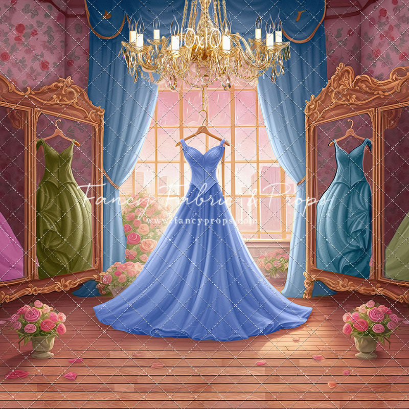 Dress Like A Princess - Dark Blue Dress - With Sweep Option