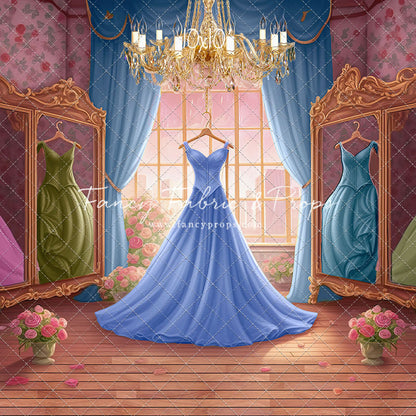 Dress Like A Princess - Dark Blue Dress - With Sweep Option