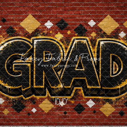 Gold & Black Grad - With Sweep Option