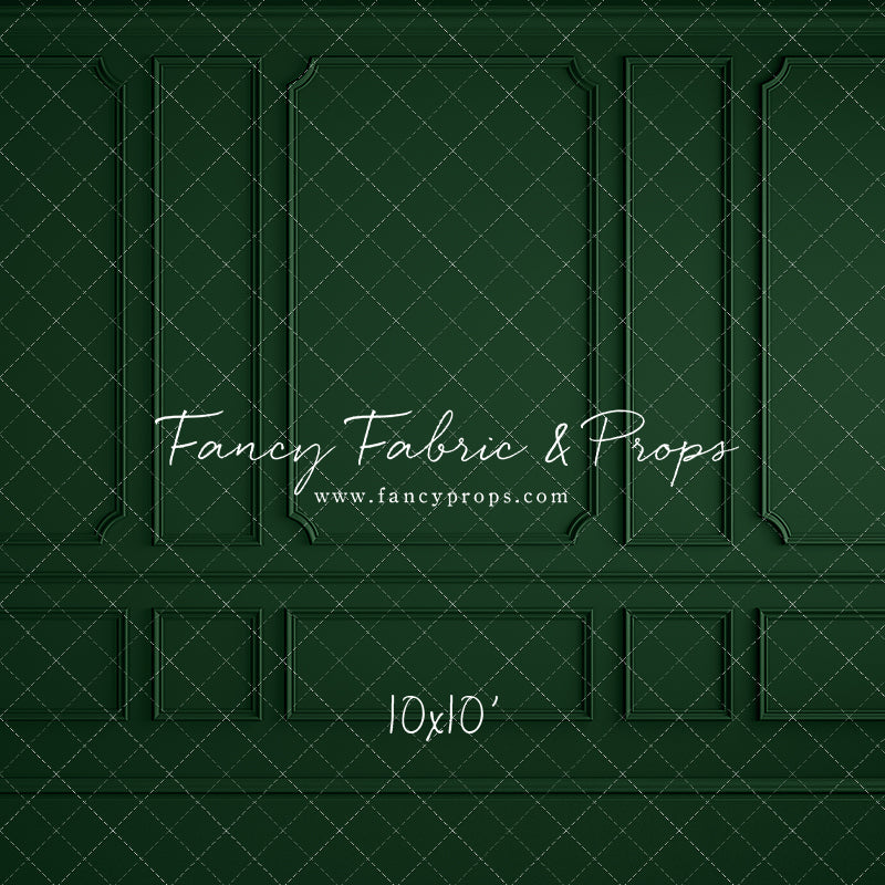 Holly Jolly Green Wainscoting Wall